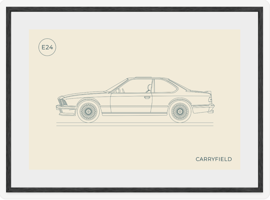 BMW E24. Framed beautifully.